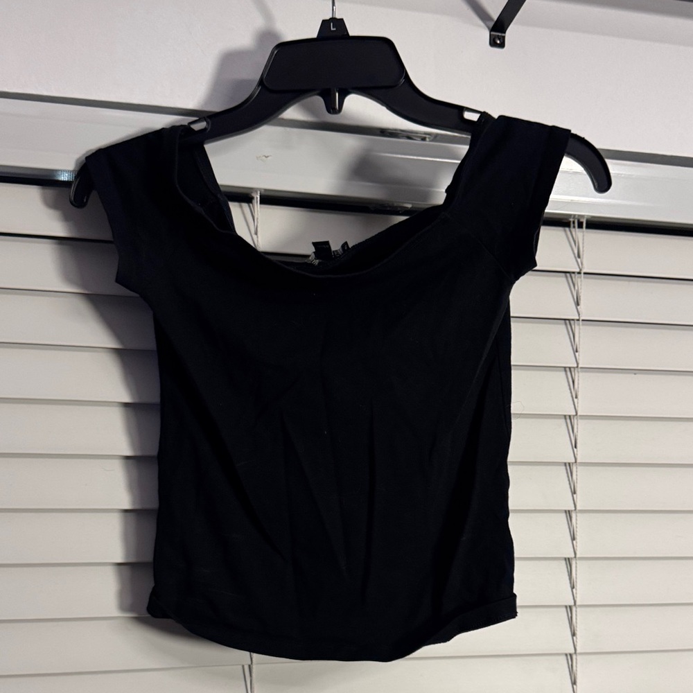 Express Black Crop Top